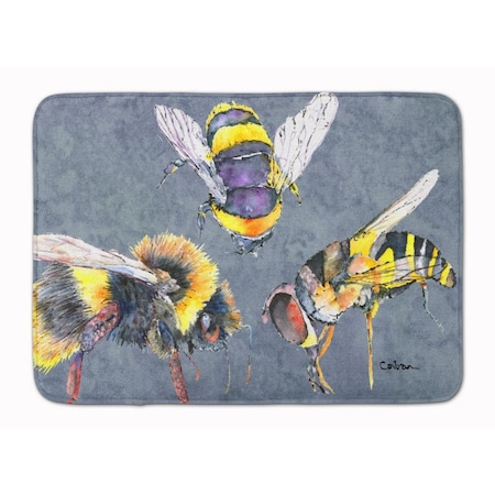 Carolines Treasures Bee Bees Times Three Machine Washable Memory Foam Mat 8879RUG